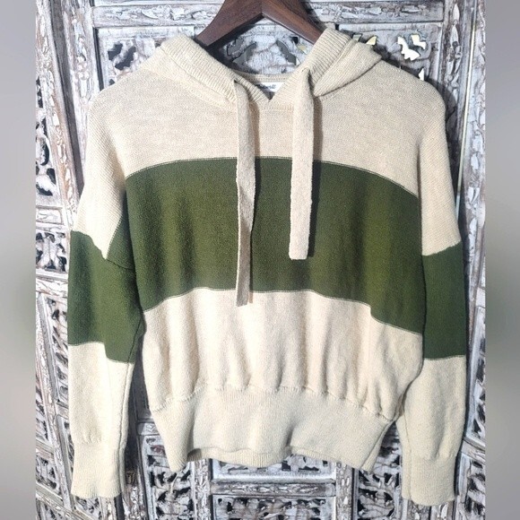 Madewell Clairview Hoodie Sweater in Colorblock Womens Size Small - Picture 1 of 11